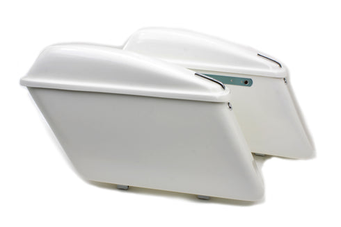 V-Twin Replica White Saddlebag Set - 49-2050