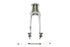 V-Twin Factory Sample 28 inch Tedd Narrow Spring Fork Assembly Chro - 49-2463