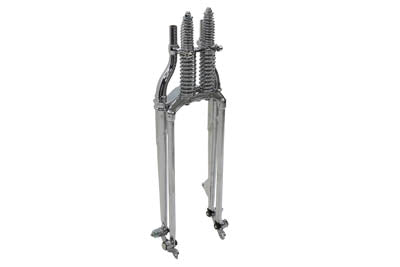V-Twin Factory Sample 22 inch Inline Spring Fork Chrome +4 inch - 49-2464
