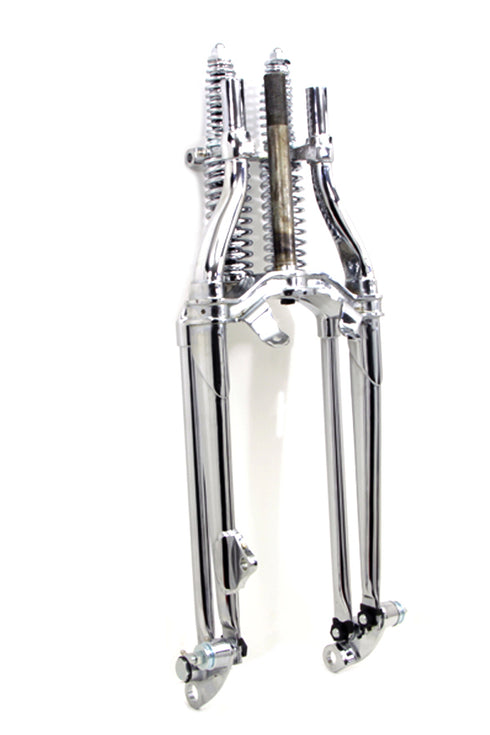 V-Twin Factory Sample 18 inch Inline Spring Fork Assembly Chrome - 49-2465