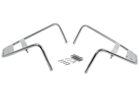 V-Twin Bubble Bag Chrome Mount Bracket Set - 49-2621