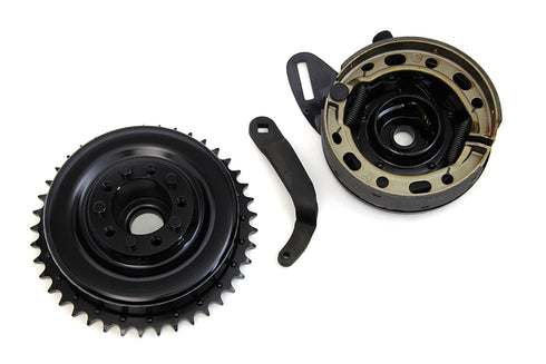 V-Twin 45 inch Rear Brake Drum and Backing Plate Assembly - 49-2629