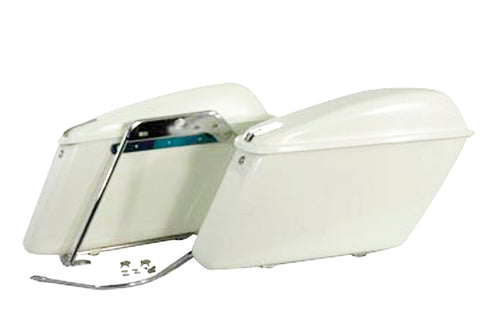 V-Twin Replica Saddlebag Set White - 49-2668