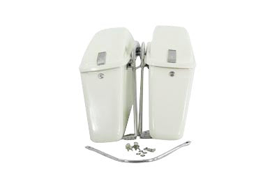 V-Twin Replica Saddlebag Set White - 49-2668