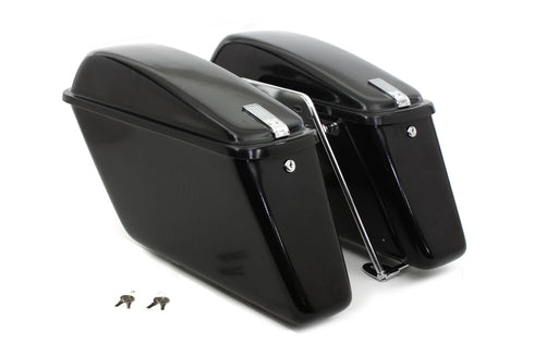 V-Twin Replica Saddlebag Set Black - 49-2669