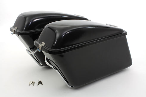 V-Twin Replica Saddlebag Set Black - 49-2669
