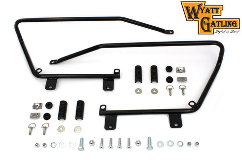 V-Twin Wyatt Gatling Saddlebag Brackets and Stud Kit Black - 49-2677