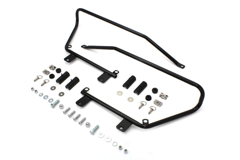 V-Twin Wyatt Gatling Saddlebag Brackets and Stud Kit Black - 49-2677