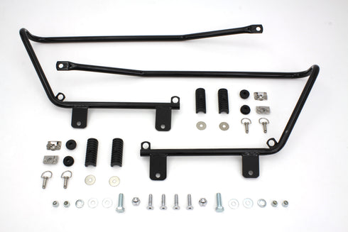 V-Twin Wyatt Gatling Saddlebag Brackets and Stud Kit Black - 49-2677