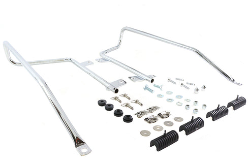 V-Twin Wyatt Gatling Saddlebag Bracket Kit Chrome - 49-2678