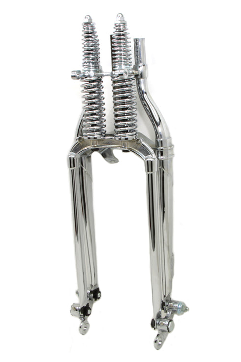 V-Twin 18 inch Inline Spring Fork Assembly Chrome - 49-2909
