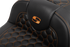 SADDLEMEN Roadsofa™ Extended Reach Seat - with Backrest - Honeycomb - Orange Stitch - FLTR/FLHX '23-'24 823-07-190B3