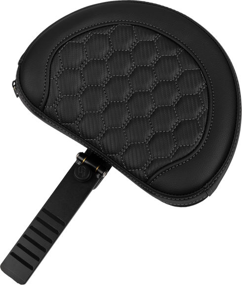 SADDLEMEN Roadsofa™ Extended Reach Seat - with Backrest - Honeycomb - Dark Gray Stitch - FLTR/FLHX '23-'24 823-07-190B2