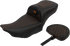 SADDLEMEN Roadsofa™ Extended Reach Seat - with Backrest - Honeycomb - Orange Stitch - FLTR/FLHX '23-'24 823-07-190B3