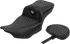 SADDLEMEN Roadsofa™ Extended Reach Seat - with Backrest - Honeycomb - White Stitch - FLTR/FLHX '23-'24 823-07-190B6