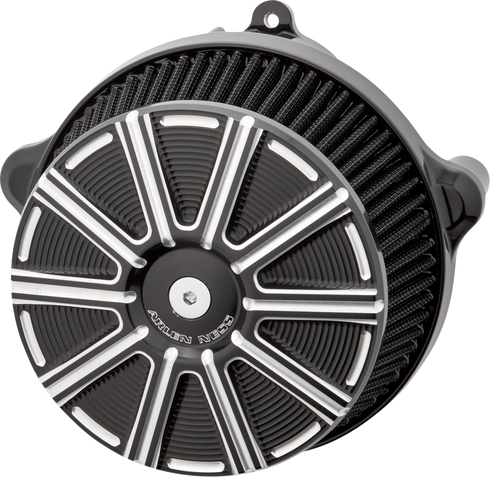 ARLEN NESS Big Sucker™ Stage 1 Air Cleaner Kit with Cover - 10 Gauge - Black with Machined Accents 600-307