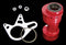 MODQUAD Rear Bearing Carrier (Red) - 28-43112
