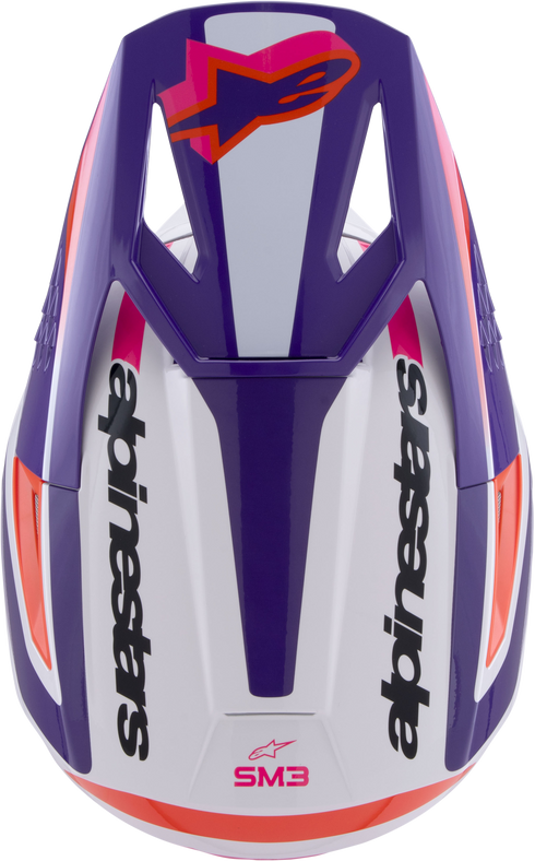 ALPINESTARS Sm3 Heat Helmet White/Purple/Pink Glossy Xl - 482-00120X
