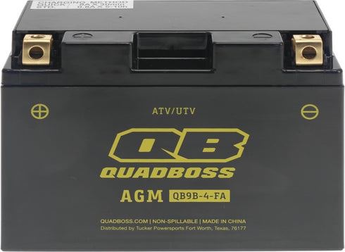 QuadBoss Maintenance-Free AGM Battery QB9B-4-FA