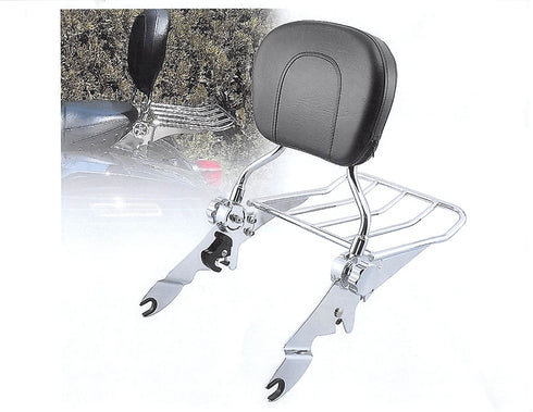 V-Twin Chrome Sissy Bar and Rack - 50-0000