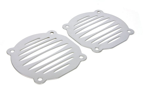 American Dresser Chrome Milled Slots Speaker Grill Set - 50-0010