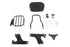 V-Twin Gloss Black Sissy Bar and Rack - 50-0027