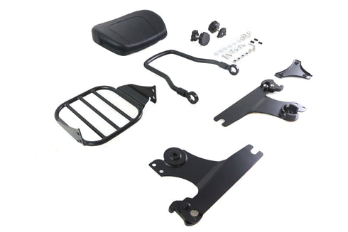 V-Twin Gloss Black Sissy Bar and Rack - 50-0027