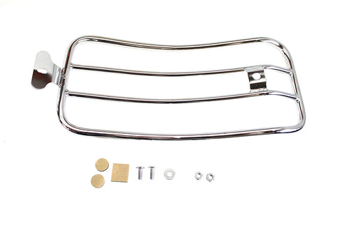 V-Twin 7 inch Solo Luggage Rack Chrome - 50-0064