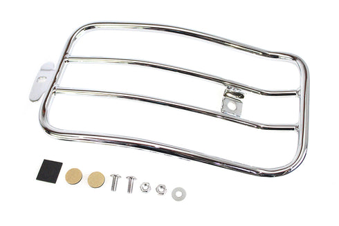V-Twin 7 inch Solo Luggage Rack Chrome - 50-0068