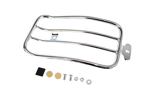 V-Twin 7 inch Solo Luggage Rack Chrome - 50-0068