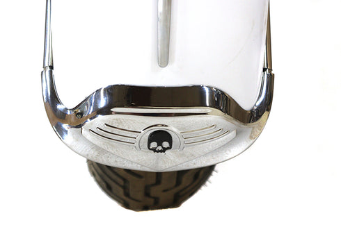 V-Twin Skull Front Fender Tip Chrome - 50-0382