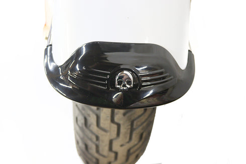 V-Twin Skull Front Fender Tip Black - 50-0385