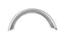 V-Twin 7.25 inch VL Ribbed Fender Blank Raw - 50-0393