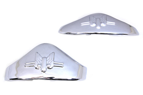 V-Twin Chrome Fender Tip Set - 50-0504