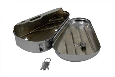 Wyatt Gatling Oval Right Side Chrome Tool Box - 50-0600