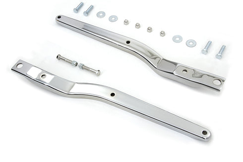 Wyatt Gatling Replica Rear Fender Strut Set Chrome - 50-0979