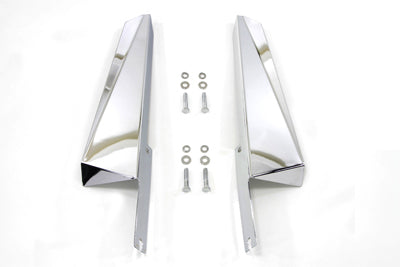 Wyatt Gatling Chrome Fork Mount Wind Deflector Set - 50-1008