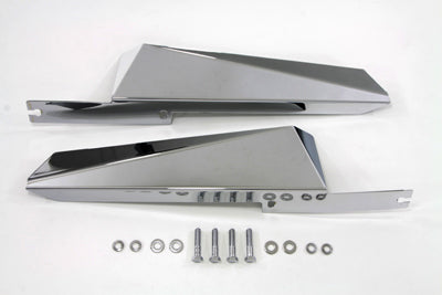Wyatt Gatling Chrome Fork Mount Wind Deflector Set - 50-1008