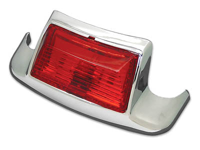 Wyatt Gatling Chrome Rear Fender Tip with Light - 50-1026