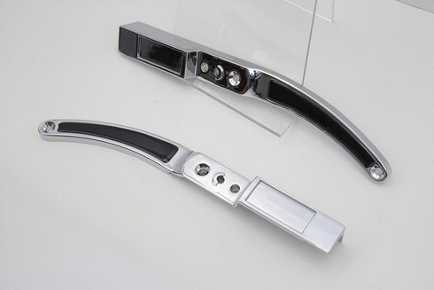 Wyatt Gatling Rear Fender Strut Set Chrome with Black Inserts - 50-1228