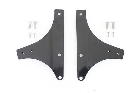 Wyatt Gatling Sissy Bar Side Plate Set Black - 50-1229