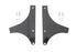 Wyatt Gatling Sissy Bar Side Plate Set Black - 50-1229