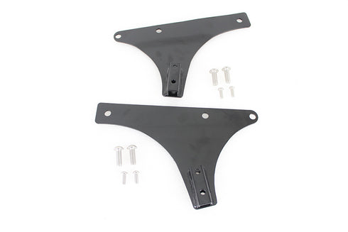 Wyatt Gatling Sissy Bar Side Plate Set Black - 50-1229