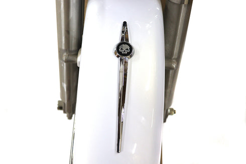 Wyatt Gatling Chrome Front Fender Trim Spear with Skull - 50-1235