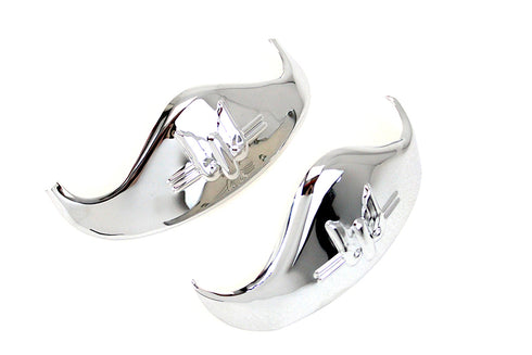V-Twin Chrome Rocket Fender Tip Set - 50-1285
