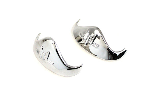 V-Twin Chrome Rocket Fender Tip Set - 50-1285