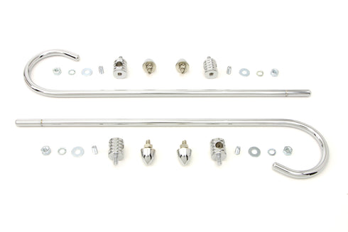 Wyatt Gatling Chrome Front Fender Trim Rail Kit - 50-1533