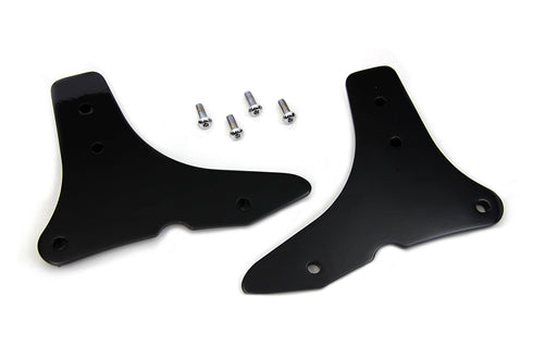 Wyatt Gatling Sissy Bar Side Plate Set Black - 50-1561