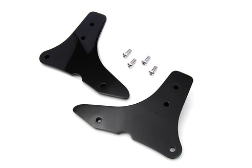 Wyatt Gatling Sissy Bar Side Plate Set Black - 50-1561