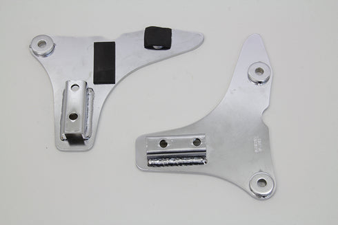 Wyatt Gatling Sissy Bar Side Plate Set Chrome - 50-1565